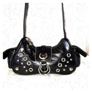 Black Purse with Metal Embellishments